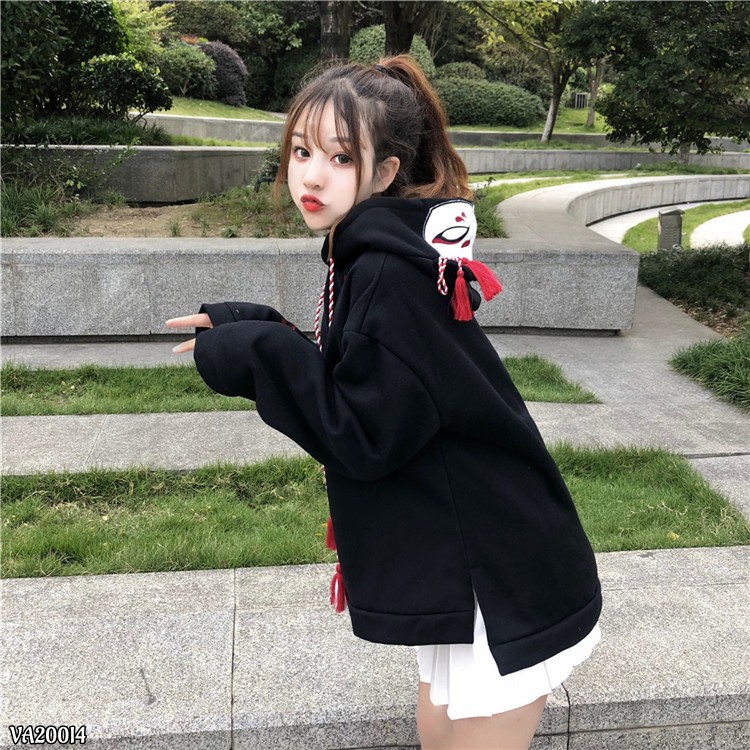 [Có sẵn] Áo Hoodie họa tiết nhật bản Kitsune-chan thêu | BigBuy360 - bigbuy360.vn