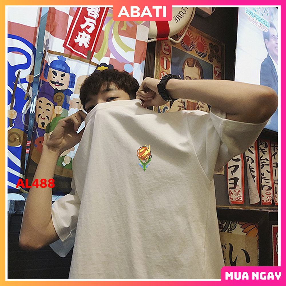 Áo thun tay lỡ nam nữ unisex form rộng thoáng mát ABATI Áo phông tay lỡ BTS nam nữ vải cotton dày dặn cao cấp
