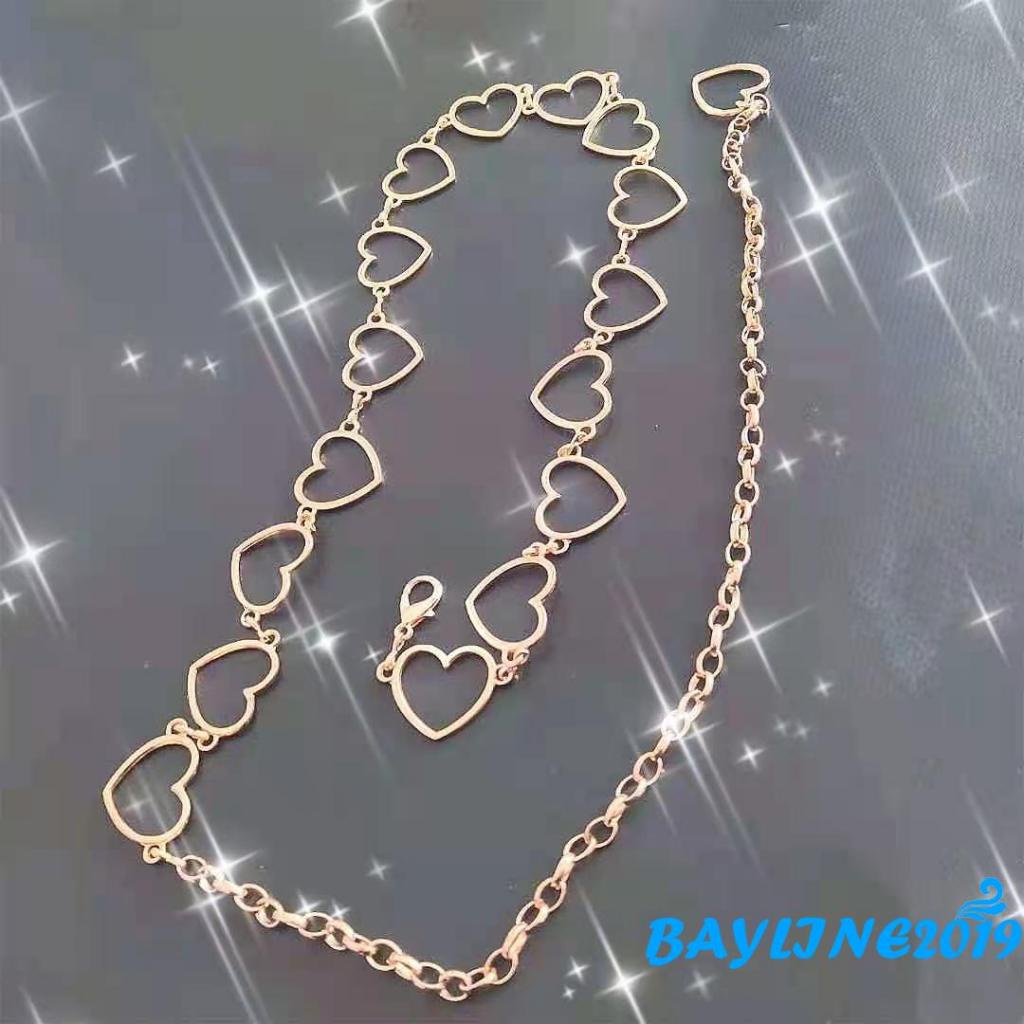 Thắt Lưng Dây Xích Hình Trái Tim Thời Trang Dành Cho Nữ