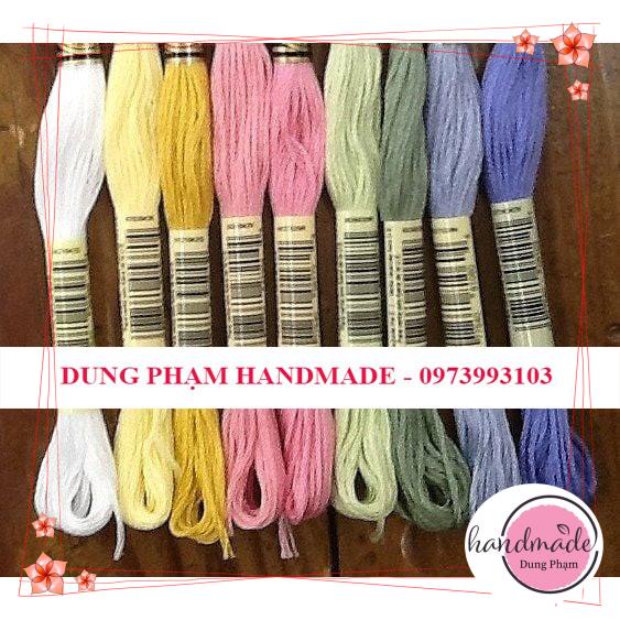 SET CHỈ THÊU - MÀU NHƯ HÌNH - MS 31 / SET 9 TÉP CHỈ THÊU COTTON CXC KHÔNG PHAI MÀU