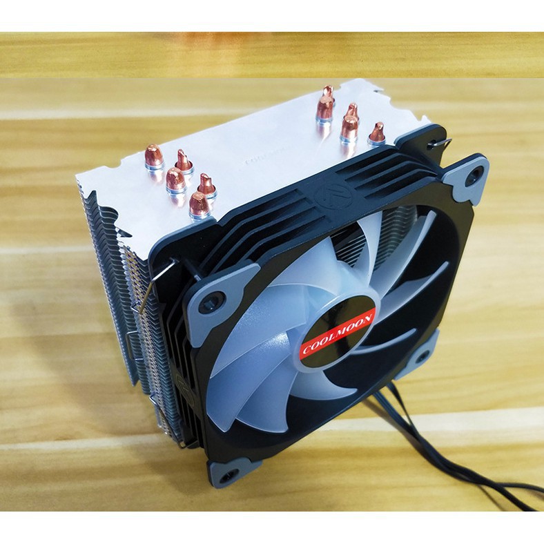 Quạt tản nhiêt CPU Coolmoon CX5 - Fan Led RGB -Fan CPU  Sync 5v3a( Hỗ Trợ Đồng Bộ Mainboard / Bộ Hub Coolmoon)