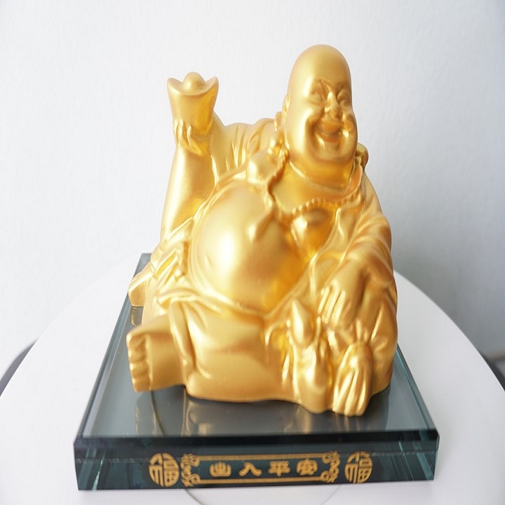 Tượng Phật Di Lặc Vàng Tặng Kèm Nước Hoa Sale