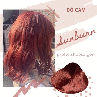 [kèm Trợ nhuộm+Ủ tóc] Kem Nhuộm Tóc Màu ĐỎ CAM - Không Tẩy