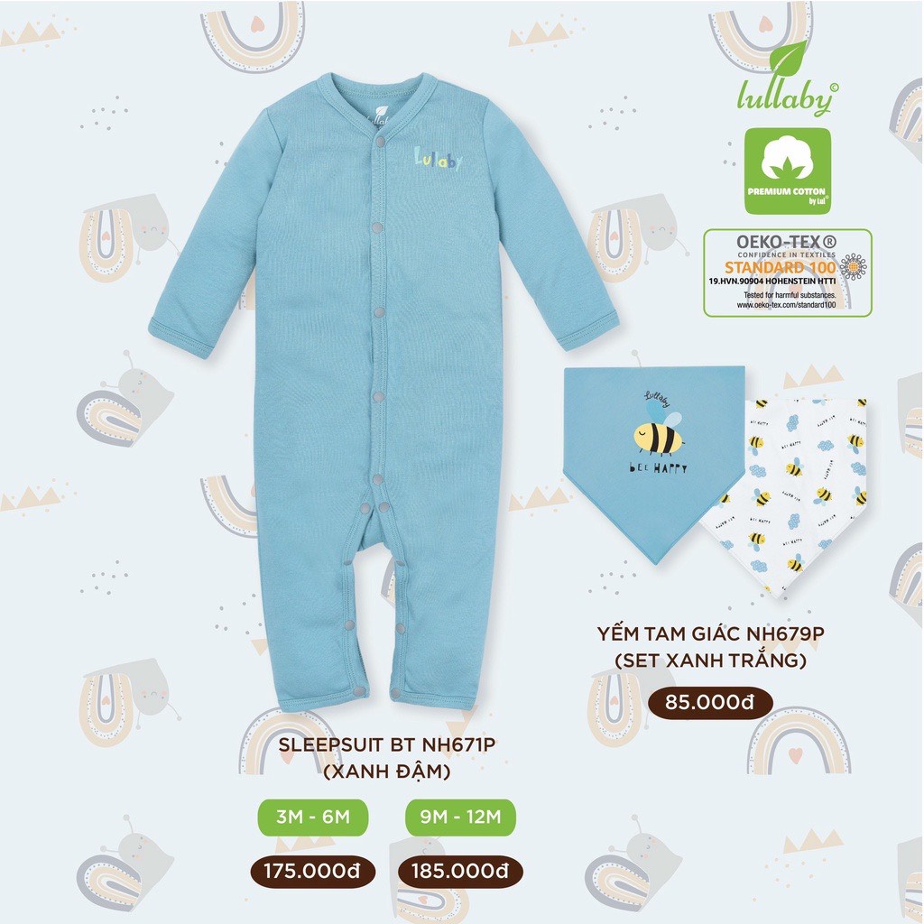 Body sleepsuit họa tiết Lullaby cho bé NH671P