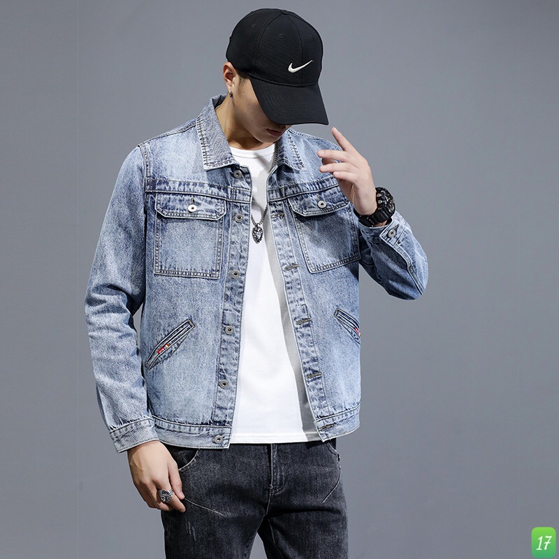 Áo Khoác Jean Nam - Nữ Chất Bò Rin Cao Cấp Đa Năng Phong Cách HA108