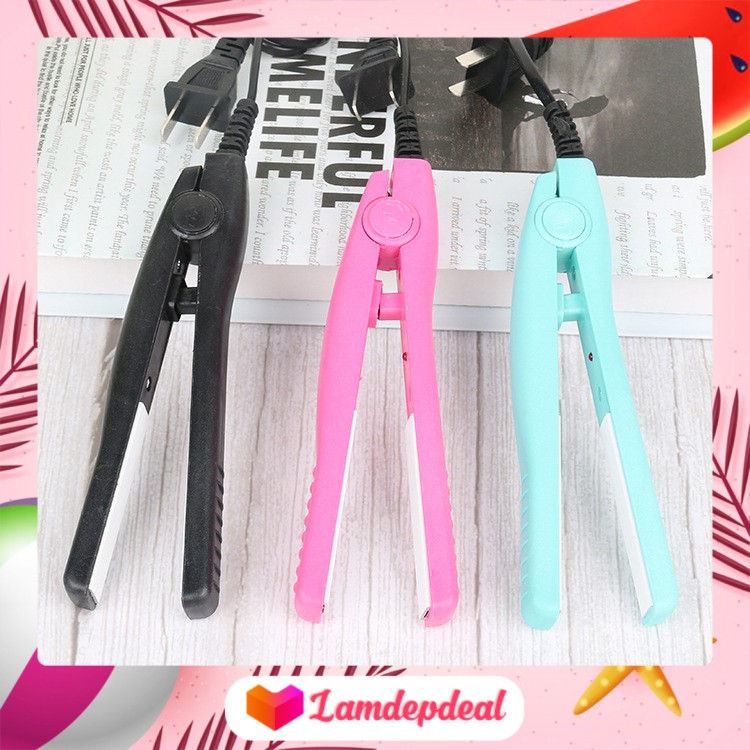 ♥ Lamdepdeal - Máy uốn duỗi tóc mini 2in1 mini, thẳng và cúp giá rẻ, dễ sử dụng Bảo hành lâu dài
