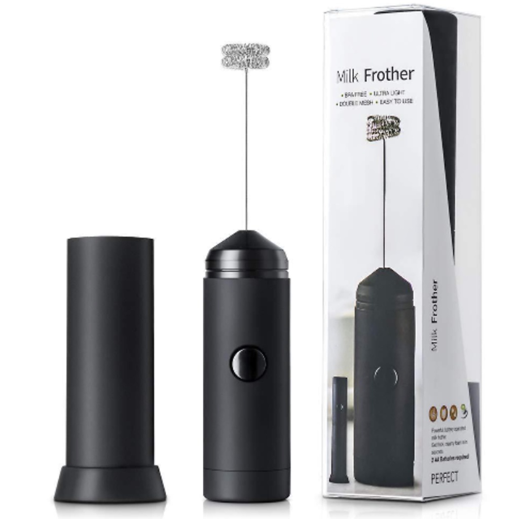 Máy tạo bọt cafe, sữa, đánh trứng mini cầm tay cao cấp - Đen