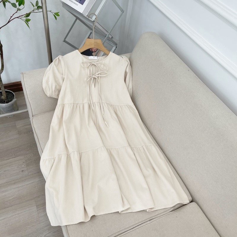 Đầm Nữ, Váy BABY DOLL Nữ Dáng Ngắn Buộc Nơ Cộc Tay 3 Màu Hàng Loại 1 Free Size | WebRaoVat - webraovat.net.vn