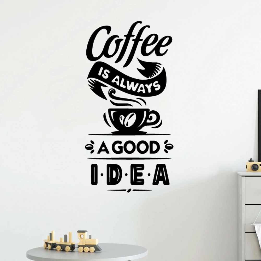 Decal trang trí tiệm cà phê, thu hút khách hàng, tăng doanh thu, tạo điểm nhấn trên tường trống