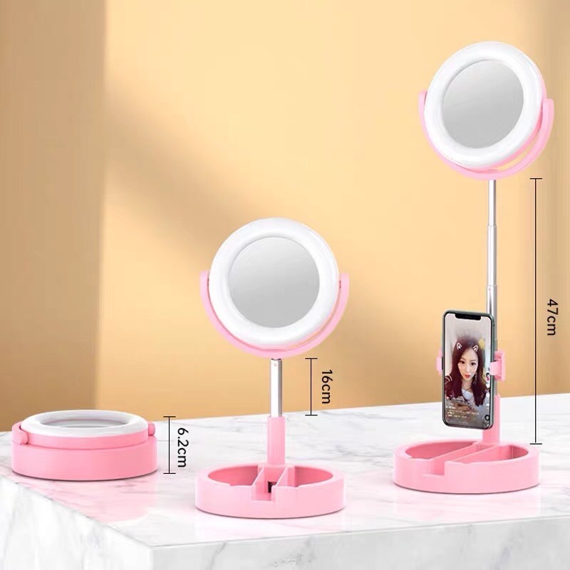 [ HÀNG HOT ] Gậy Livetream 2 in1, Đèn Livetream Kèm Gương Trang Điểm Đèn Led Siêu Sáng , Gương Trang Điểm Có Đèn Led | BigBuy360 - bigbuy360.vn