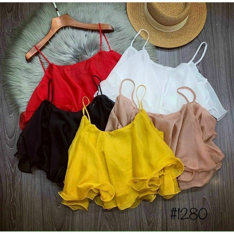 Áo voan tầng 2 dây
