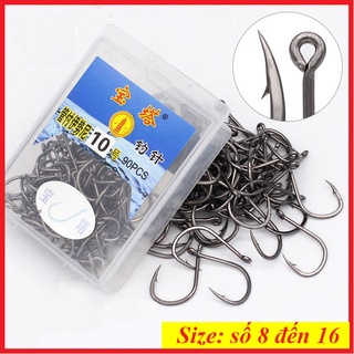 Hộp Lưỡi Câu Cá, Dùng Câu Đơn, nhạy cá, Câu Đài Bằng Thép Không Gỉ Cao Cấp_docauquangdinh