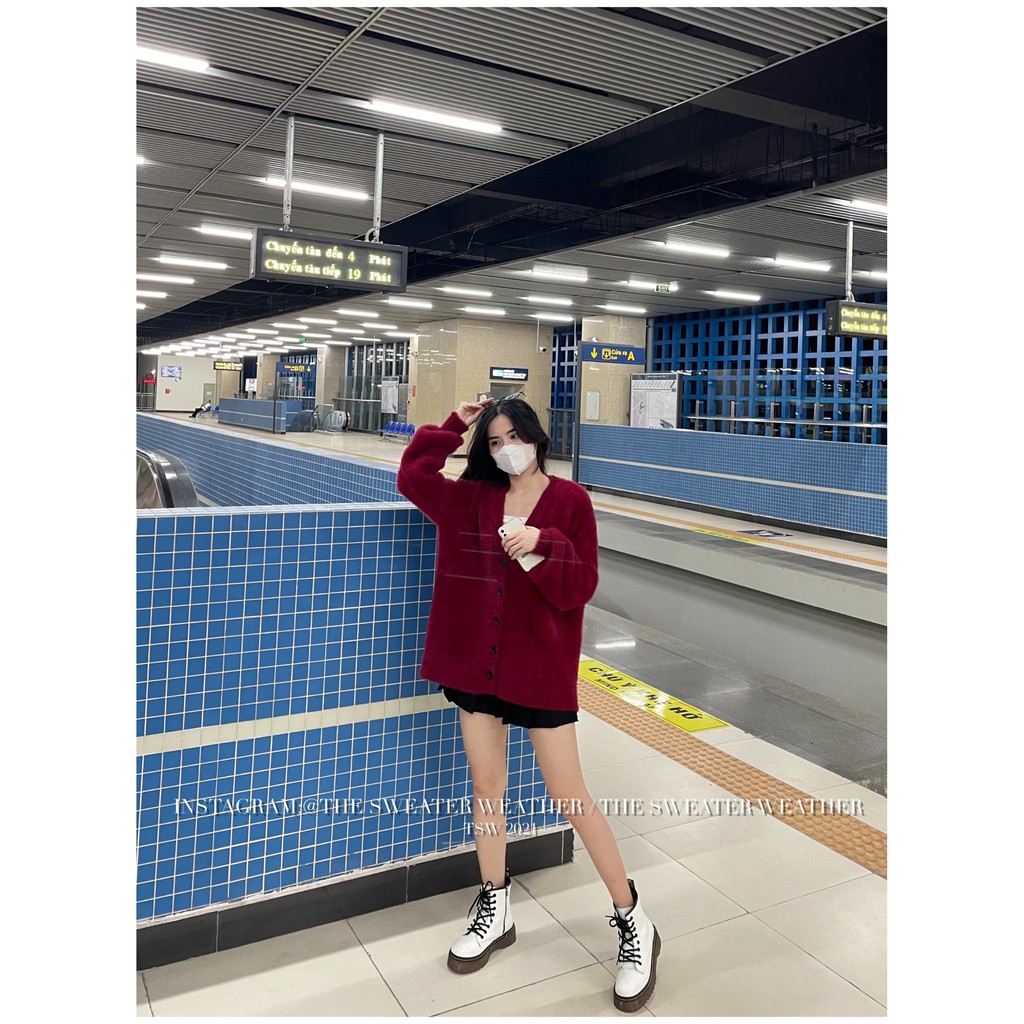 [Mã 2611THTRANG100K hoàn 10% xu đơn 99K] (Ảnh thật) Áo khoác cardigan lông thỏ mượt OVERSIZE the.sweaterweather TSW | BigBuy360 - bigbuy360.vn