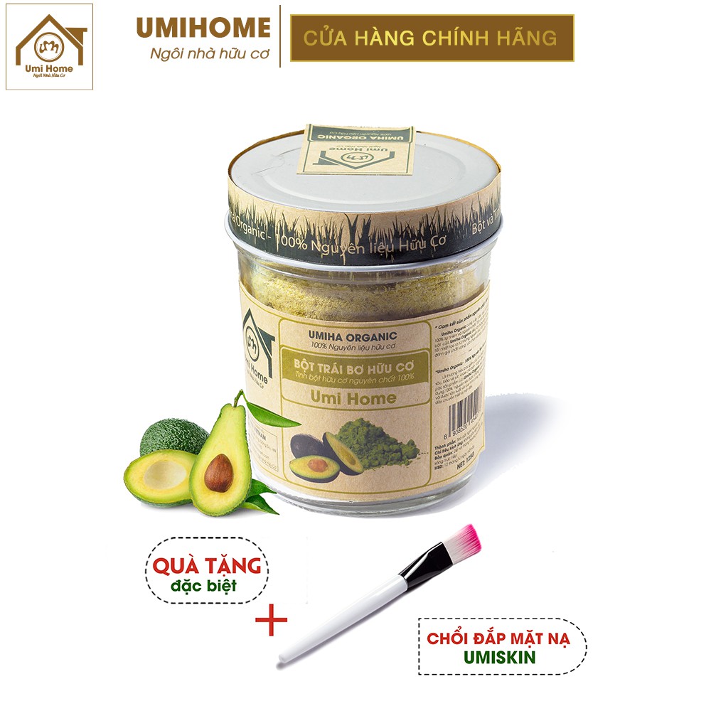 Bột Trái Bơ đắp mặt hữu cơ UMIHOME nguyên chất - Avocado powder 100% Organic 135G