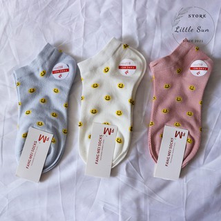 Vớ icon mặt cười - cổ thấp - vải siêu mịn