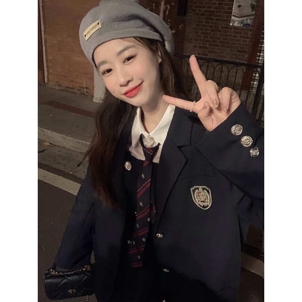 TKLIHN Set váy VEST ulzzang phong cách HỌC SINH HÀN QUỐC hot TREND 2022