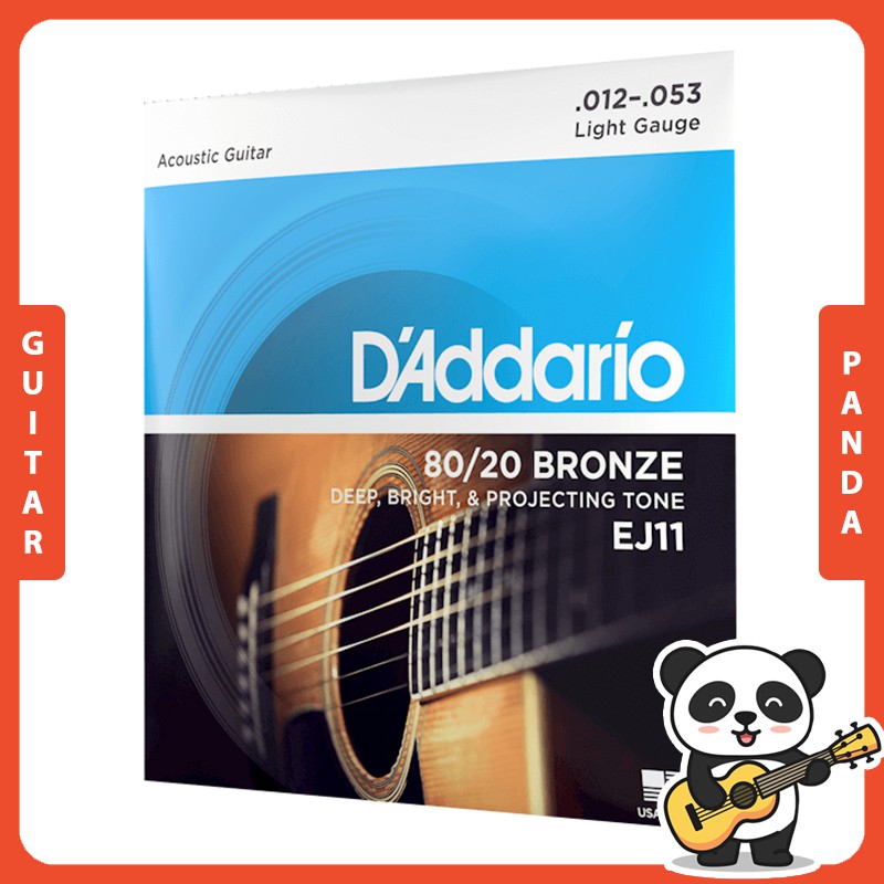 [Chính hãng] Dây Đàn Guitar Acoustic D'Addario EJ11 Size 12