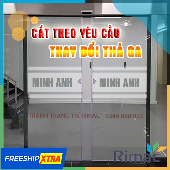 Cắt chữ decal - vi tính theo yêu cầu, chất liệu decal kính mờ chuyên dùng cho các cửa hàng, văn phòng