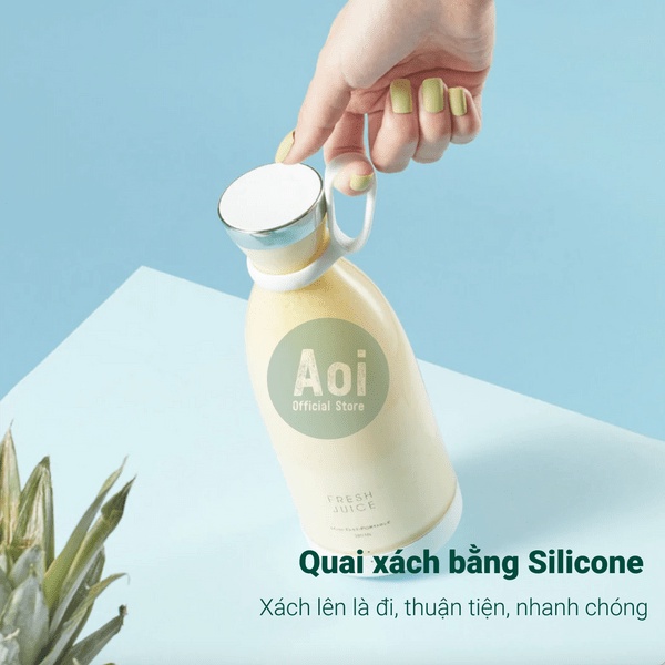 Bình Xay Sinh Tố Aoi Fresh Sạc Không Dây Tiện Lợi 350ml - Xay Hoa Quả, Rau, Đá Viên - Aoi Official Store