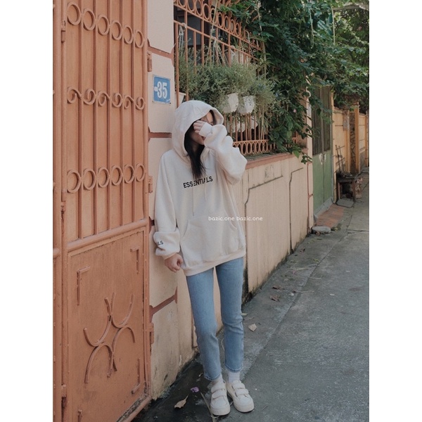 Áo hoodie nỉ bông form rộng, áo hoodie thêu chữ Bazic one | BigBuy360 - bigbuy360.vn