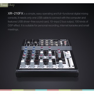 Mixer thu âm USB Takstar XR-210FX