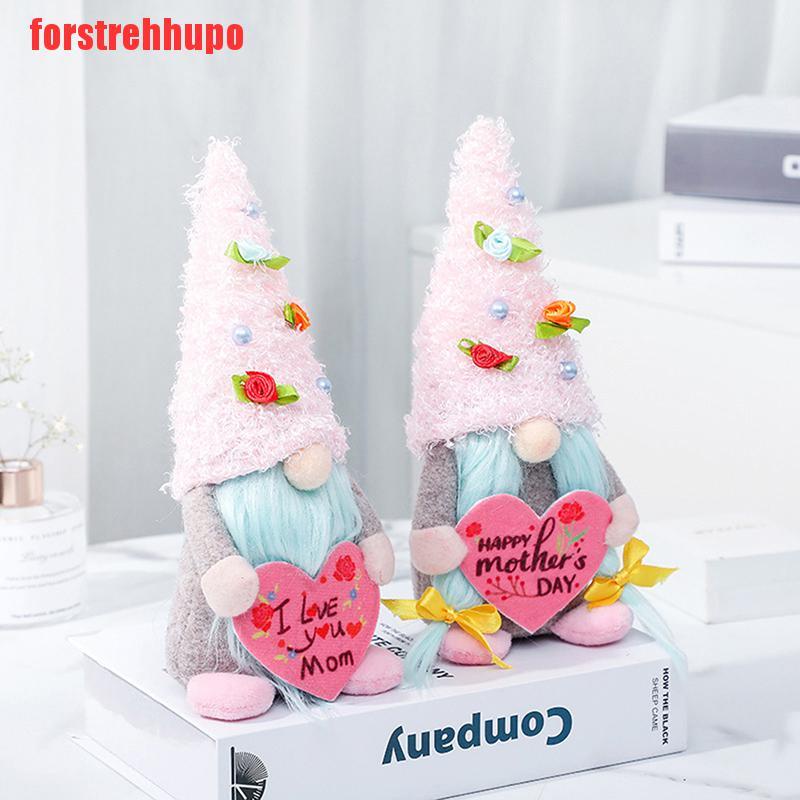 {forstrehhupo}Mothers Day 8.66in LOVE MOM Faceless Doll Gnome Holding Heart Plush Doll Home UUT