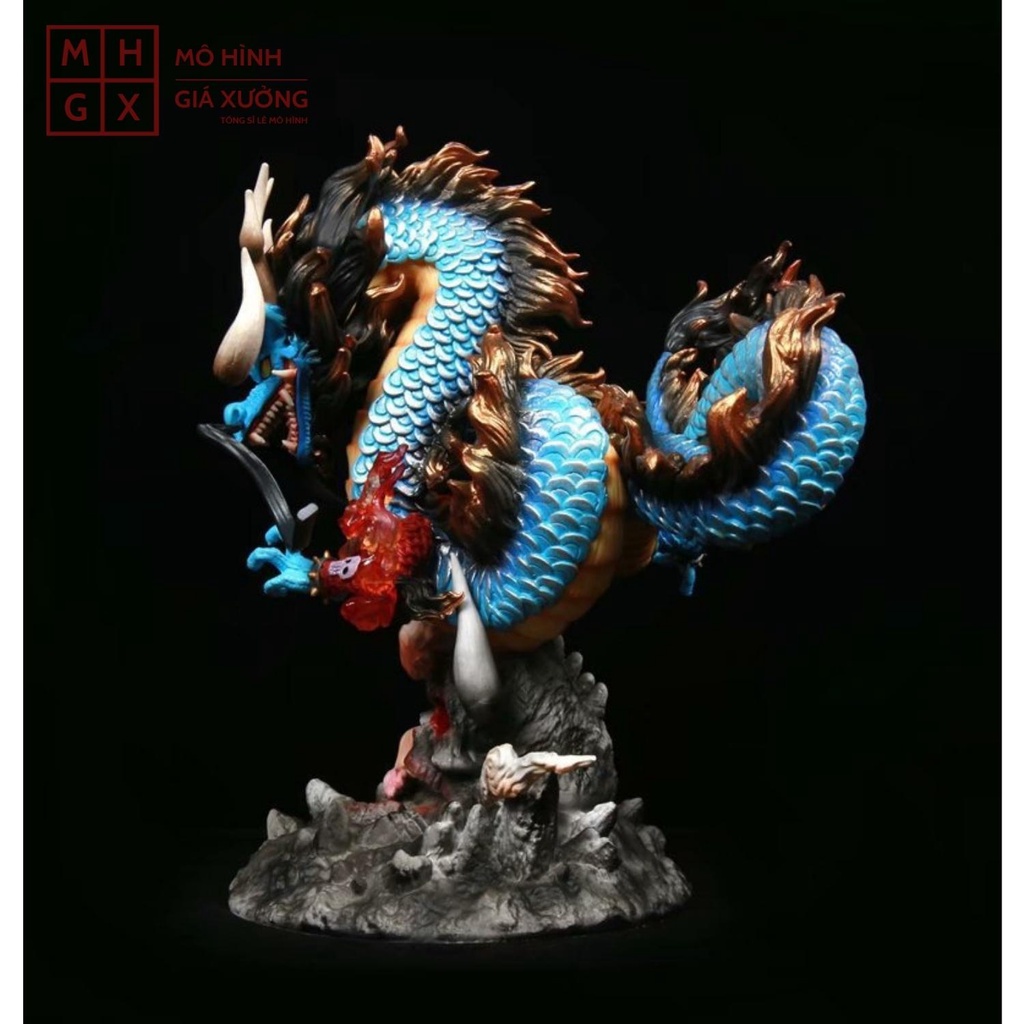 Mô hình One Piece Kaido dạng rồng hàng siêu đẹp cao 21cm , có led , figure mô hình one piece , mô hình giá xưởng