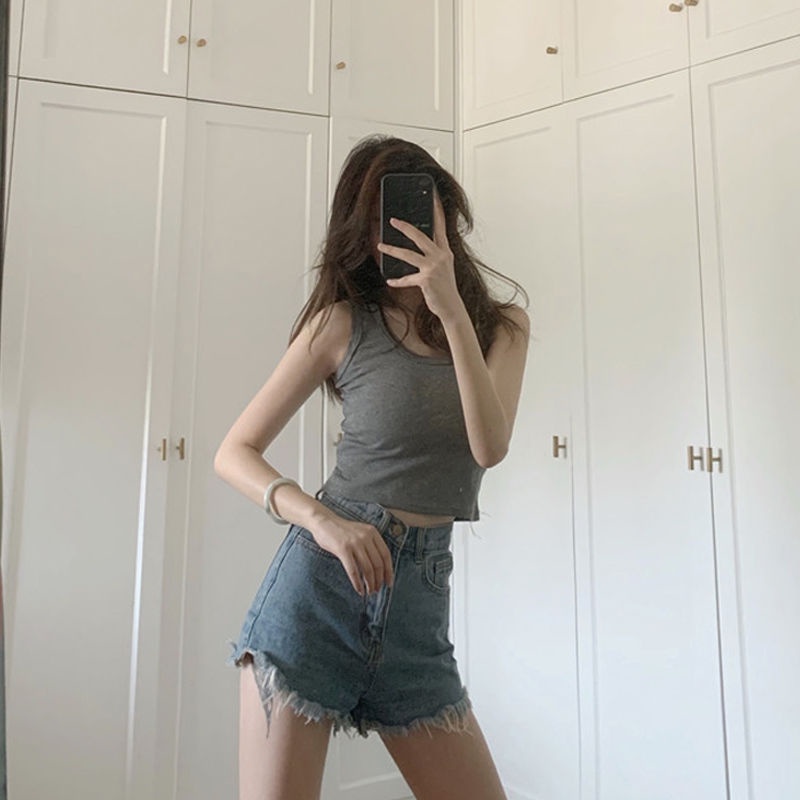 Áo BH sát nách thể thao vải cotton dáng ôm thời trang mùa hè năng động cho nữ