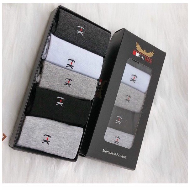 HỘP 5 ĐÔI TẤT TK CỔ NGẮN KẺ CỔ CHẤT THUN SIÊU ĐẸP