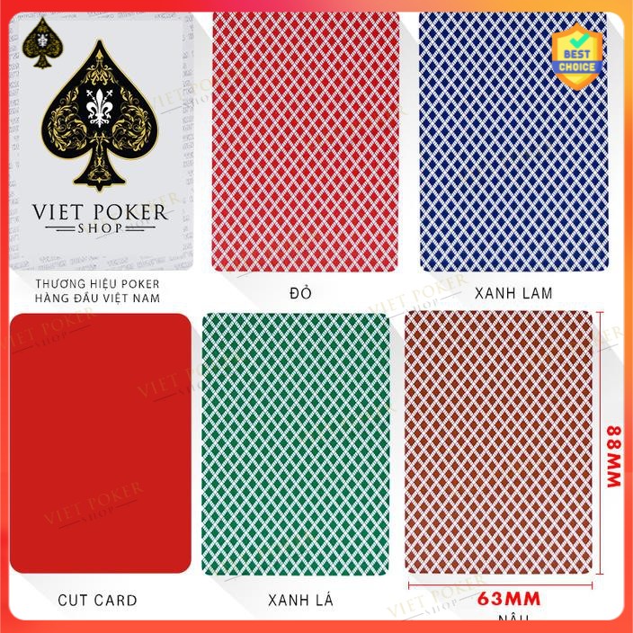 Bài nhựa Texas Hold'em - Bài tây - Bài poker chống nước hoàn hảo