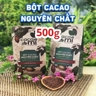 Bột CaCao nguyên chất Túi 500g, CaCaoMi Original, ca cao nguyên chất đắng không đường