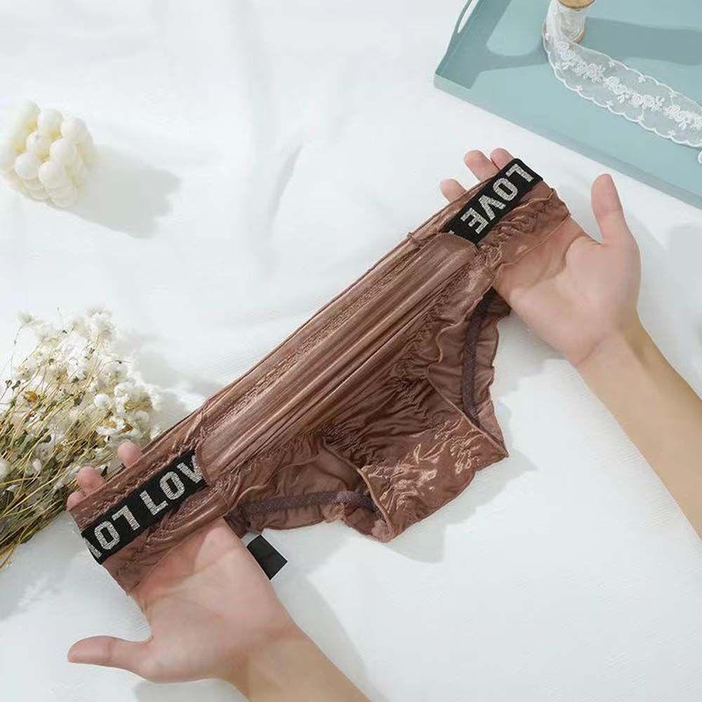 OCEANMAP Quần Lót Cotton Lọt Khe In Chữ Gợi Cảm Cho Nữ