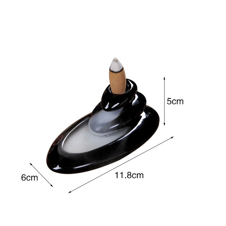 Thác Khói Trầm Hương Cao Cấp - Thác Đốt Trầm Mini - Hình Đá