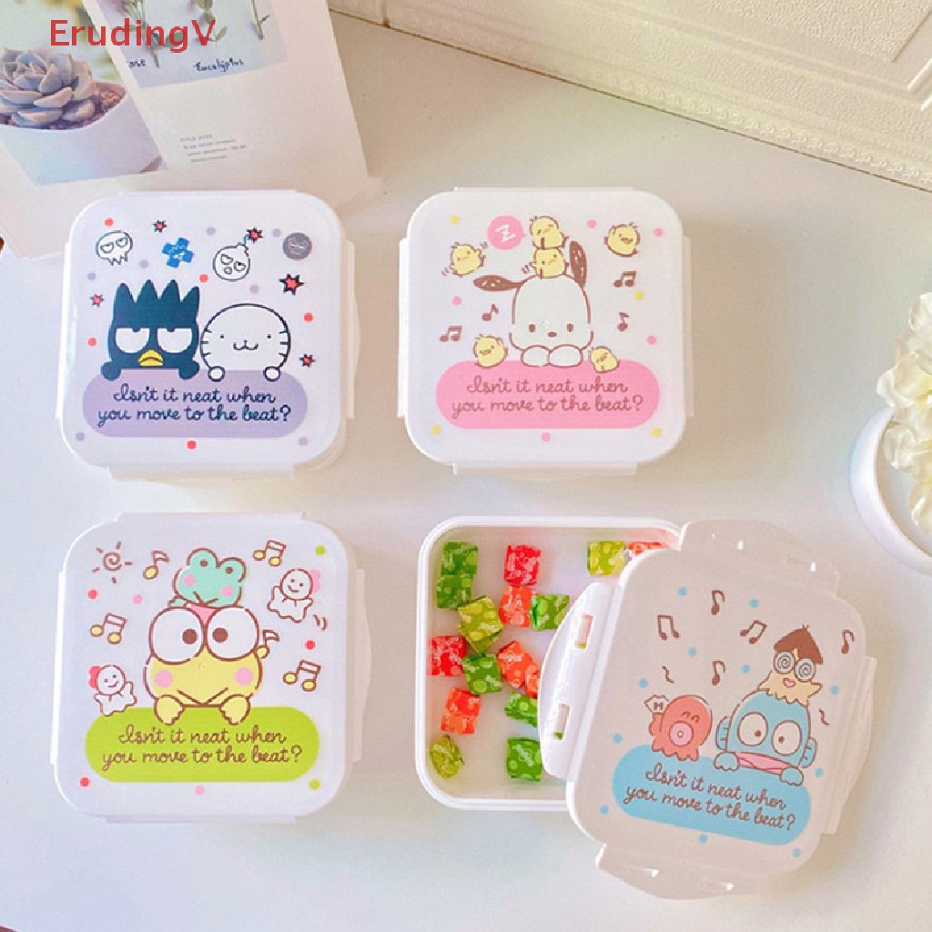 [ErudingV] Hộp Đựng Thức Ăn Trưa Hình Vuông Có Khóa Cài Kín Trái Cây Cho Học Sinh [Mới]