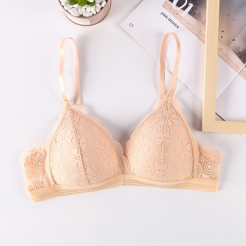 Áo Bralette ren hoa không gọng đệm liền mỏng BRA02_NuciFera có móc cài sau điều chỉnh