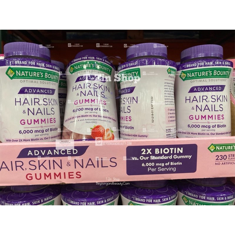 Kẹo dẻo Hair, Skin & Nails Gummies 🍓