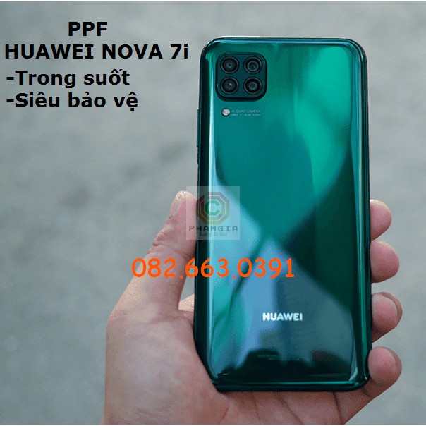 Dán PPF bóng, nhám cho Huawei Nova 7i màn hình, mặt lưng, full lưng viền siêu bảo vệ