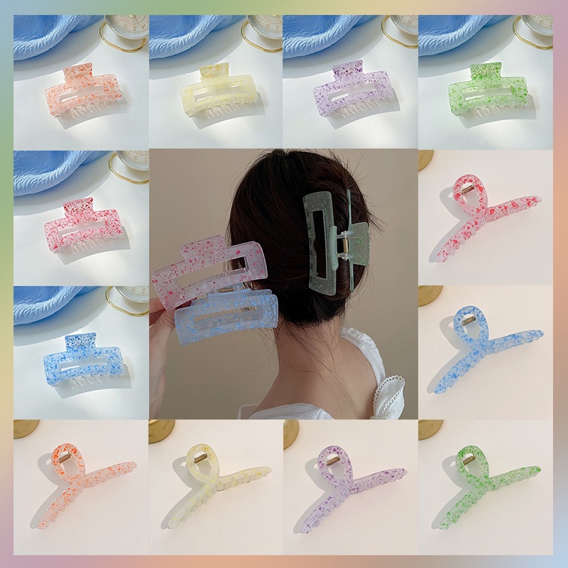 Kẹp Tóc Hình Vuông Lớn Bằng Acrylic Tinh Tế Thời Trang Hàn Quốc