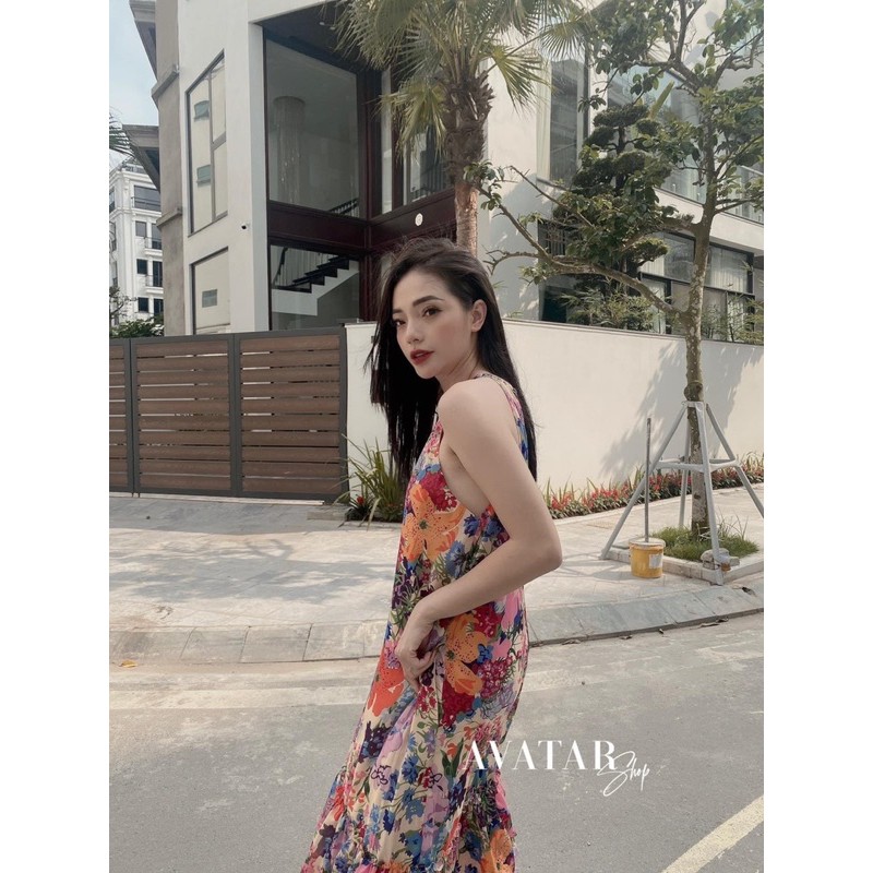 Váy mãi hoa cổ yếm tầng | BigBuy360 - bigbuy360.vn