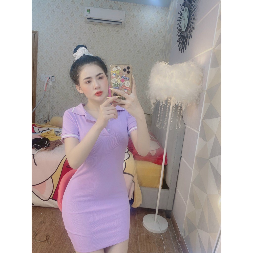 Đầm Polo Nữ Đen Dáng Ôm Váy Nữ Ngắn Body Ngắn, Đầm Body Nữ - 25 Store