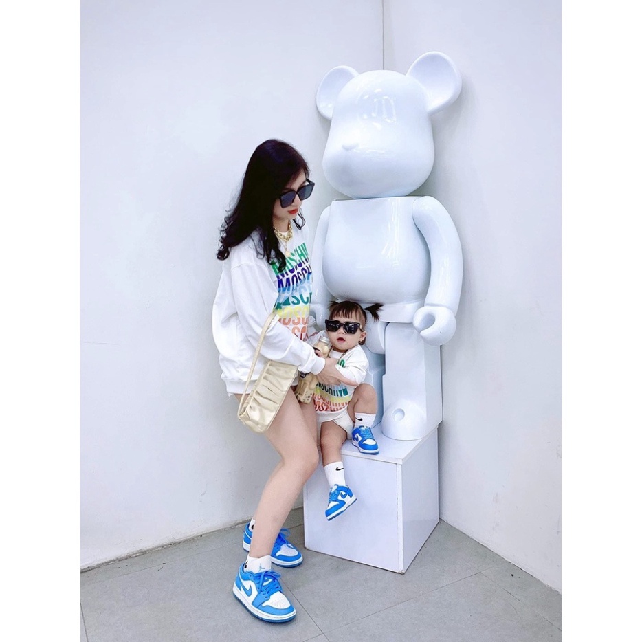 [M1] Áo nỉ Moschino cầu vồng cổ tròn cho bé và gia đình , áo sweater trẻ em unisex , TP KIDs MSP 1245