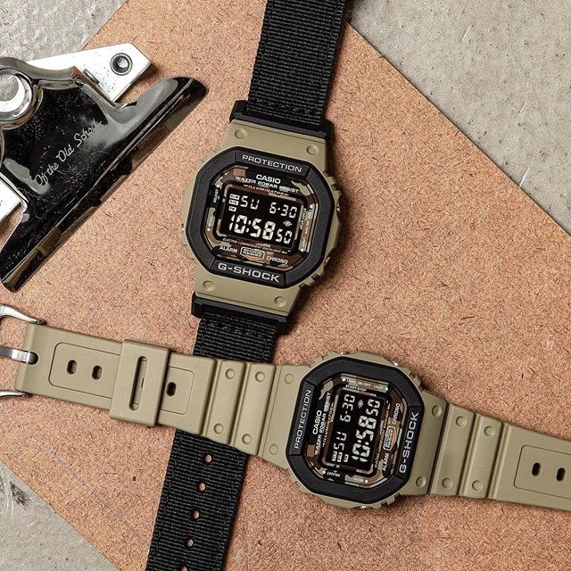 Đồng hồ nam dây vải Casio G-Shock chính hãng Anh Khuê DW-5610SUS-5DR