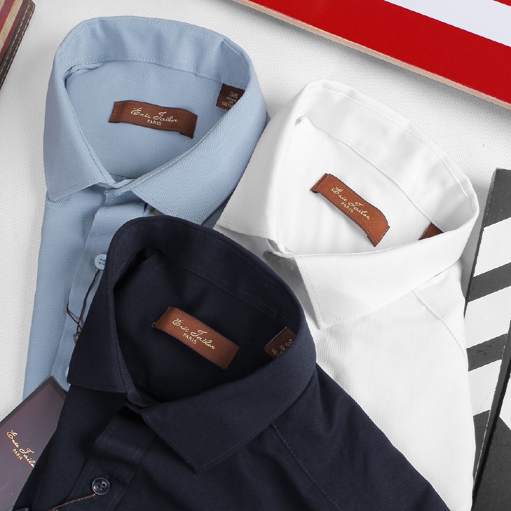 Sơ mi nam Cao Cấp Eric Tailor vải Texture chéo , áo sơ mi công sở co giãn SMET29 - Leo Vatino | BigBuy360 - bigbuy360.vn