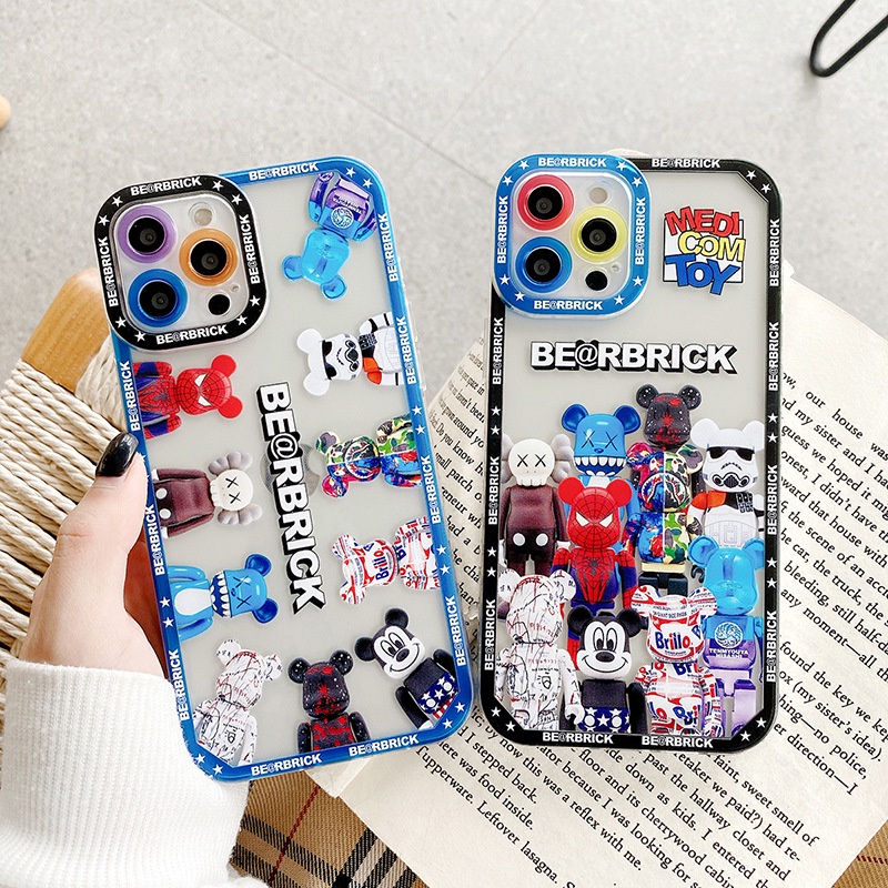 Ốp Điện Thoại In Hình Chuột Và Gấu Ngẫu Nhiên Cho iPhone 12 13 11 Pro Max X Xs Max Xr 6633