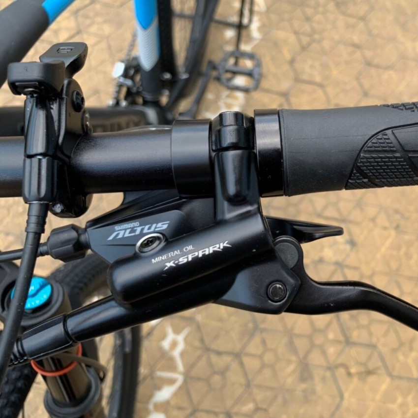 Xe đạp địa hình TRINX X1 ELITE, khung sườn Nhôm công nghệ 6061 26*17", Bộ truyền động Shimano Altus 27speed, màu xanhđen