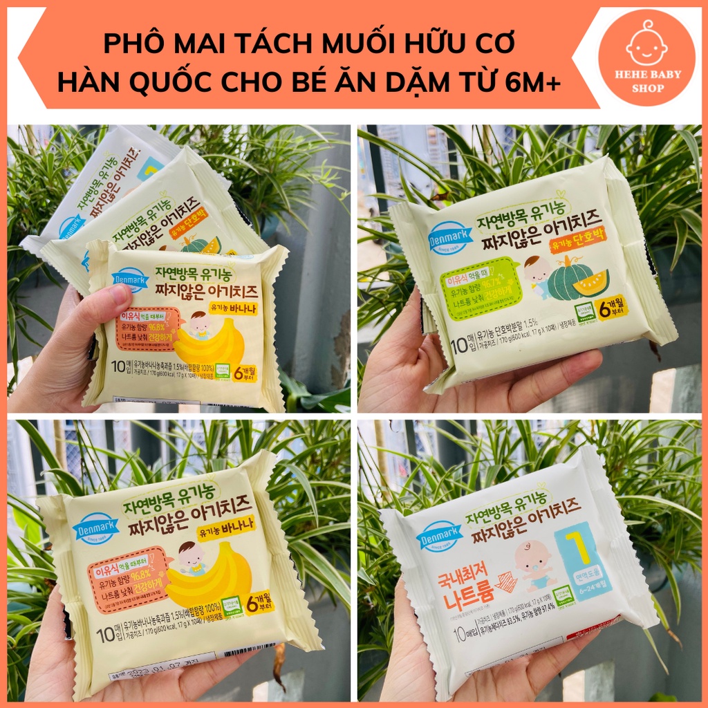 Phô Mai Tách Muối Hữu Cơ Hàn Quốc Cho Bé Ăn Dặm Từ 6m+