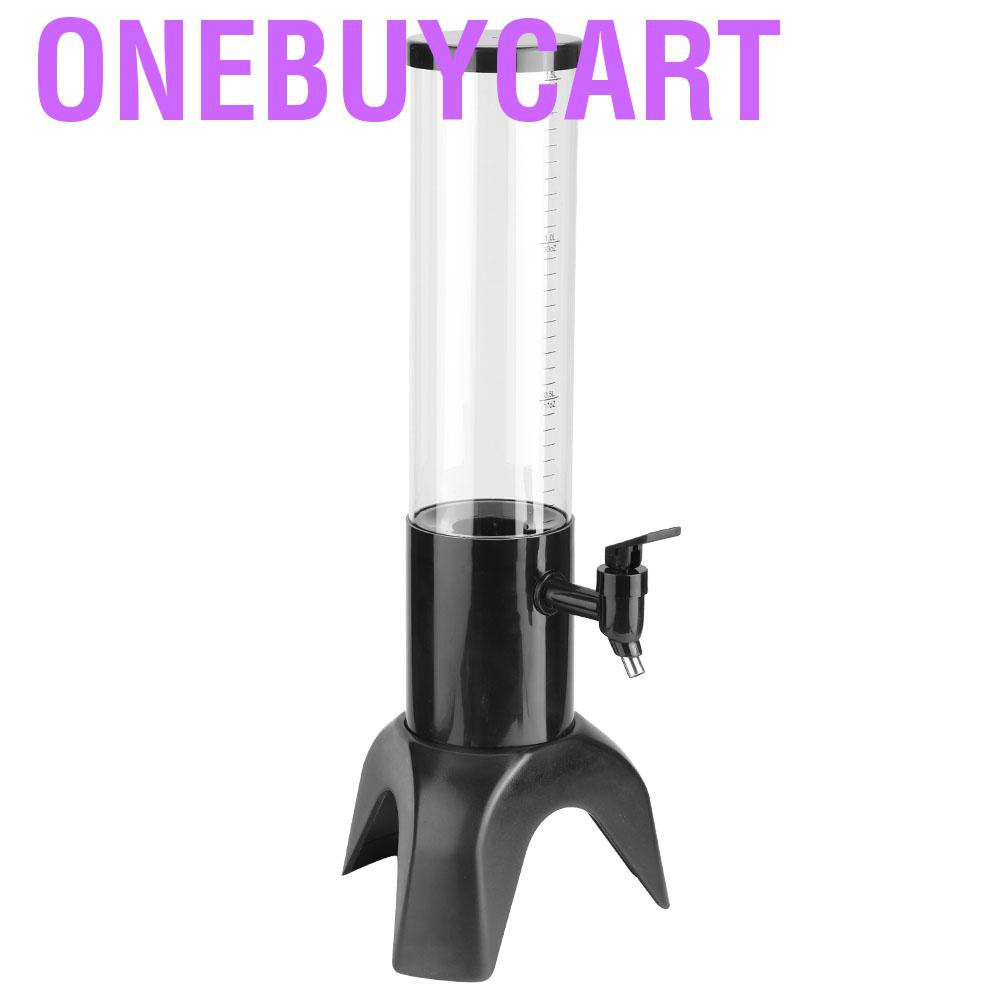 Onebuycart 1.5L Three-legged Clear Beer Tower Beverage Dispenser for Parties Home Bar Accessories