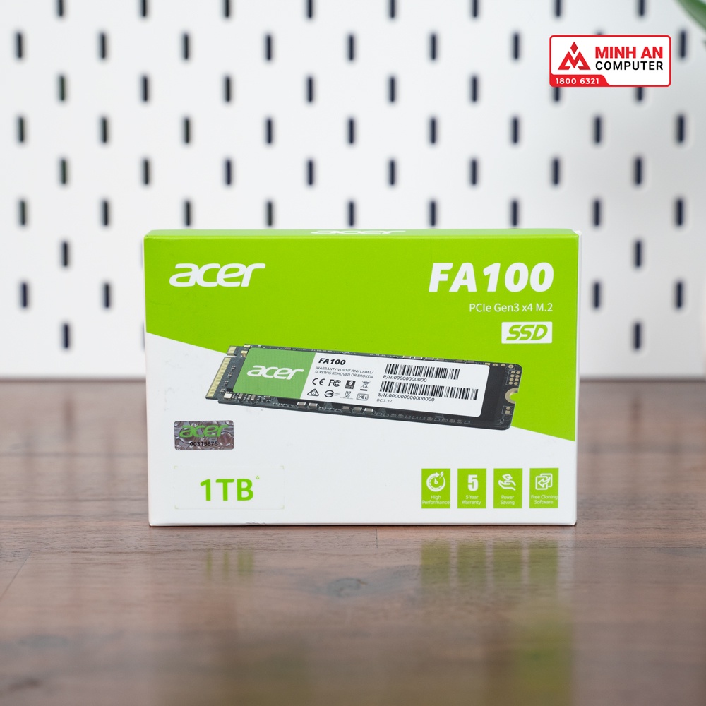 Ổ cứng SSD ACER FA100 1TB PCle Gen 3x4 ( BL.9BWWA.120) Hàng chính hãng