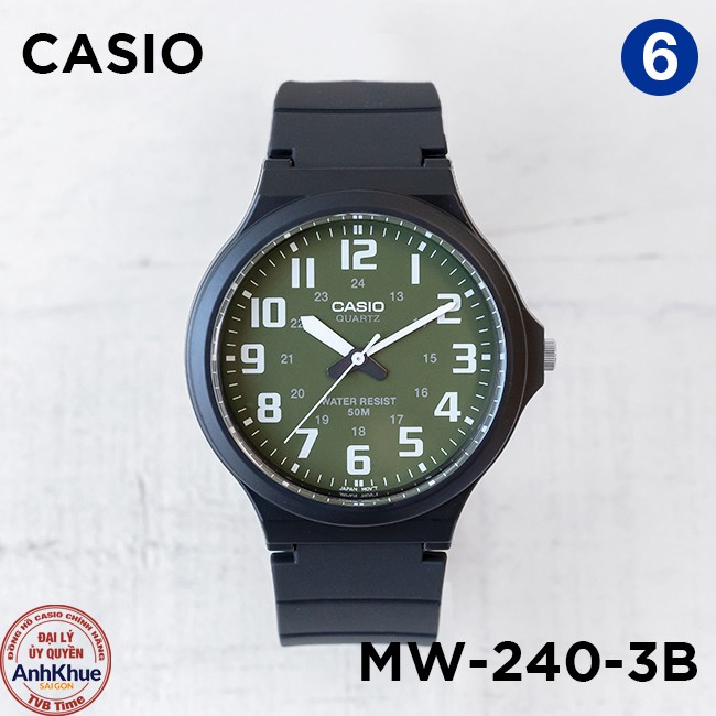 Đồng hồ nam dây nhựa Casio Standard chính hãng Anh Khuê MW-240 Series | BigBuy360 - bigbuy360.vn