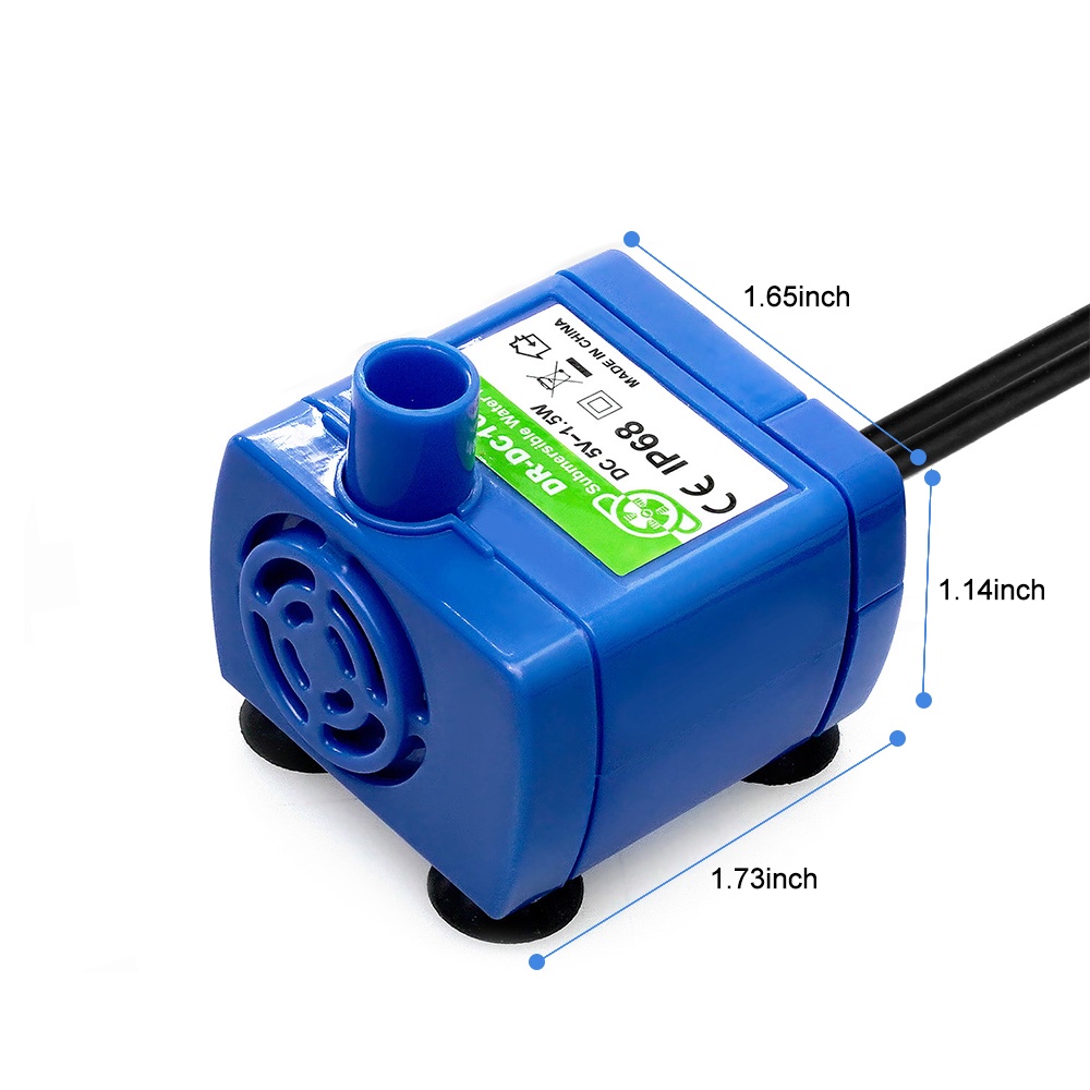 Máy bơm nước uống thú cưng DIYMORE dạng chìm DC 5V USB 1.5W hoạt động yên tĩnh